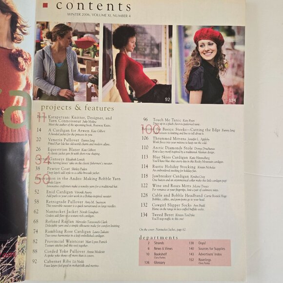 Interweave Knits Magazine Winter 2006 Warm Projects & Yarn Ideas - Picture 2 of 13